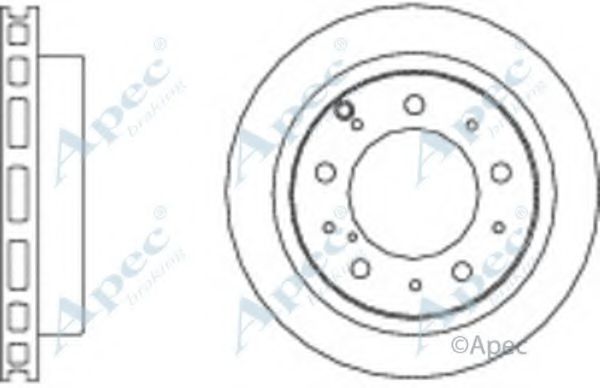 Тормозной диск APEC braking DSK2729