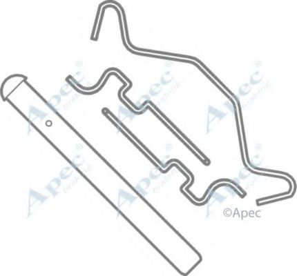 Комплектующие, тормозные колодки APEC braking KIT1101