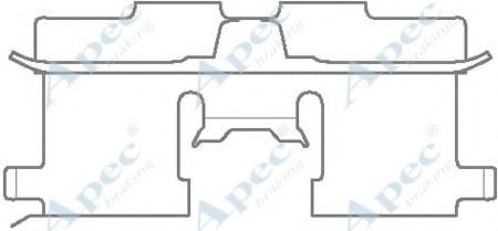 Комплектующие, тормозные колодки APEC braking KIT1125