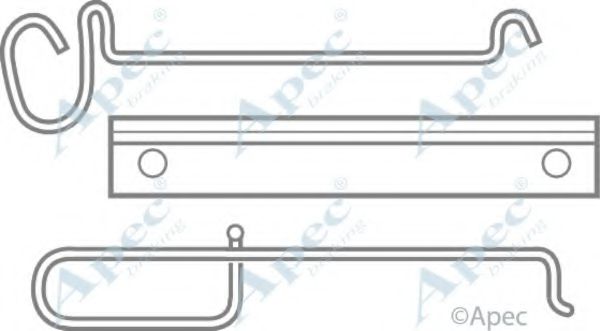 Комплектующие, тормозные колодки APEC braking KIT311