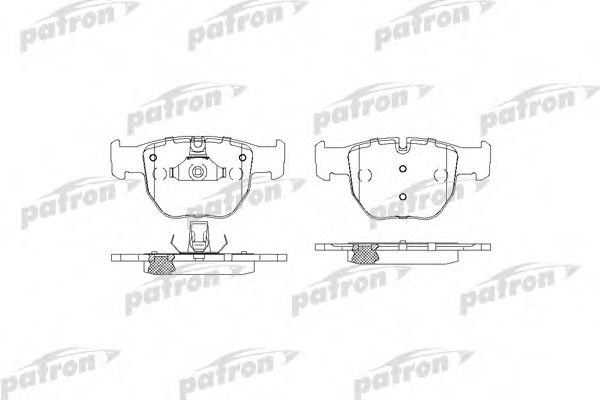 Комплект тормозных колодок, дисковый тормоз PATRON PBP1597