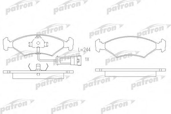 Комплект тормозных колодок, дисковый тормоз PATRON PBP212