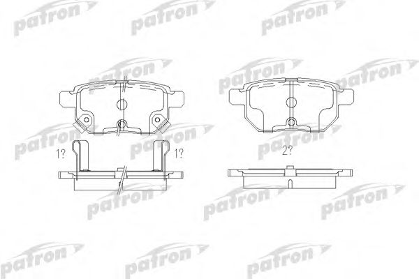 Комплект тормозных колодок, дисковый тормоз PATRON PBP4042