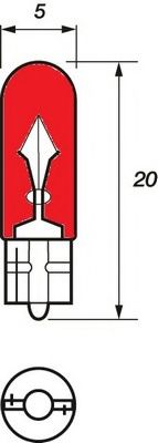 Лампа накаливания, освещение щитка приборов MOTAQUIP 286