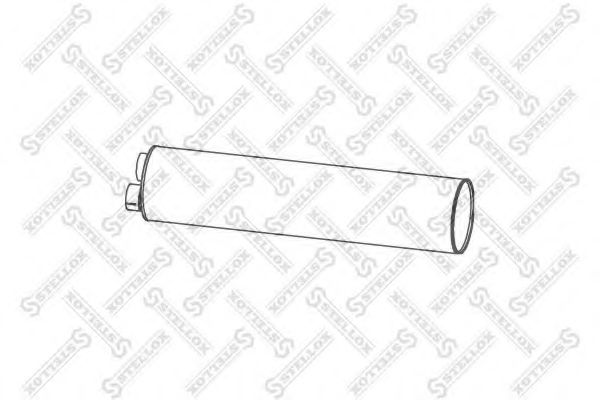 Средний / конечный глушитель ОГ STELLOX 82-03086-SX