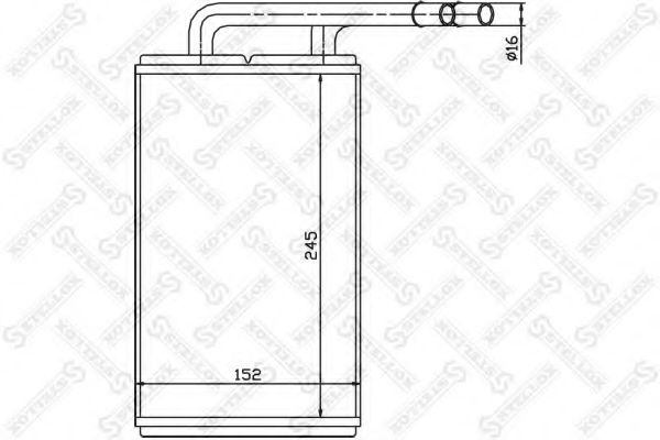Теплообменник, отопление салона STELLOX 10-35111-SX