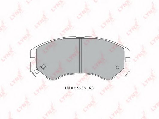 Комплект тормозных колодок, дисковый тормоз LYNXauto BD-3802