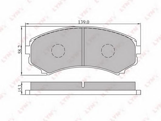 Комплект тормозных колодок, дисковый тормоз LYNXauto BD-5506