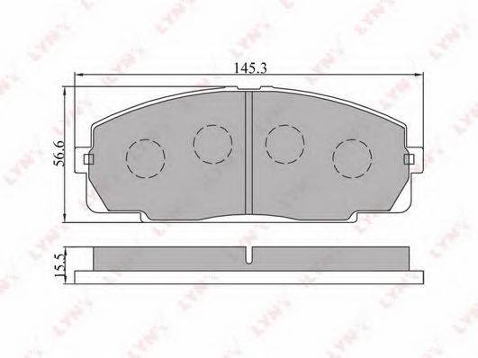 Комплект тормозных колодок, дисковый тормоз LYNXauto BD-7508