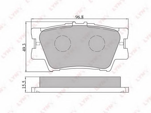 Комплект тормозных колодок, дисковый тормоз LYNXauto BD-7532