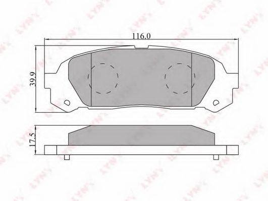 Комплект тормозных колодок, дисковый тормоз LYNXauto BD-7535