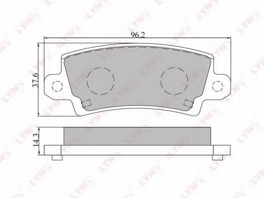 Комплект тормозных колодок, дисковый тормоз LYNXauto BD-7541