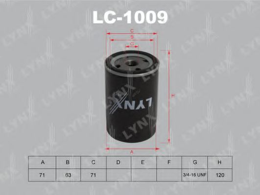 Масляный фильтр LYNXauto LC-1009