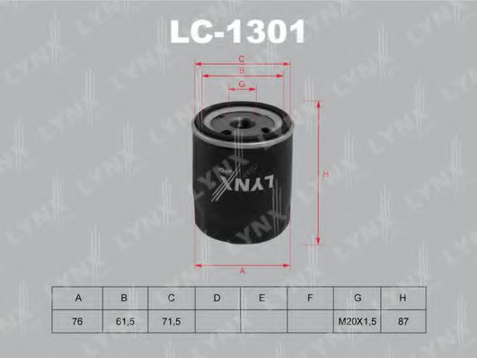 Масляный фильтр LYNXauto LC-1301