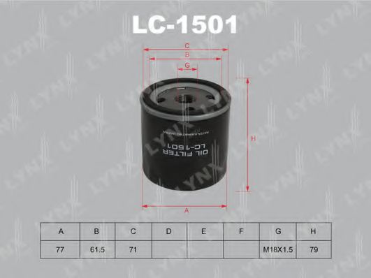 Масляный фильтр LYNXauto LC-1501