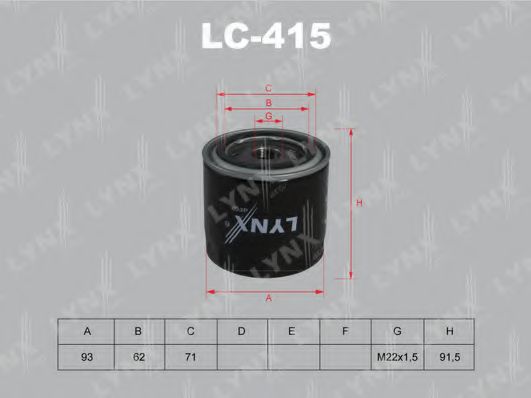 Масляный фильтр LYNXauto LC-415