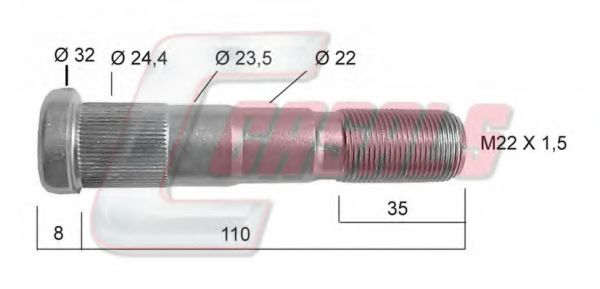 Болт крепления колеса CASALS 21389