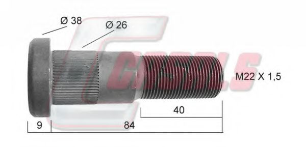 Болт крепления колеса CASALS 21402