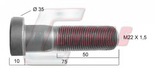 Болт крепления колеса CASALS 21499