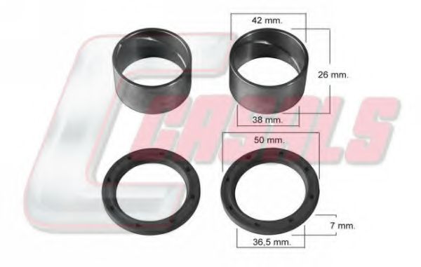 Уплотняющее кольцо, ступица колеса CASALS 20322