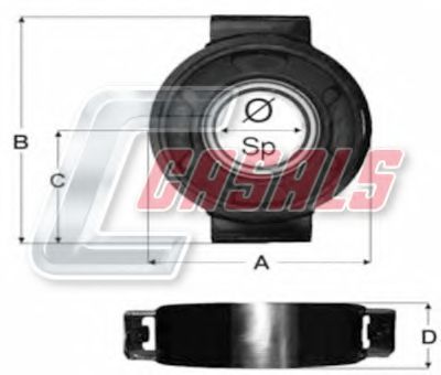 Подвеска, карданный вал CASALS ST59