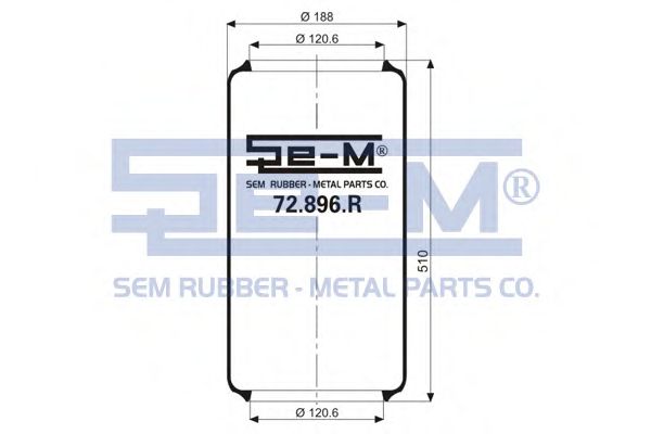 Кожух пневматической рессоры SEM LASTIK 72.896.R