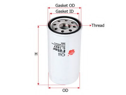 Масляный фильтр SAKURA  Automotive C-1527