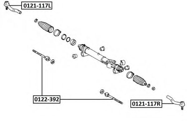 Наконечник поперечной рулевой тяги ASVA 0121-117R