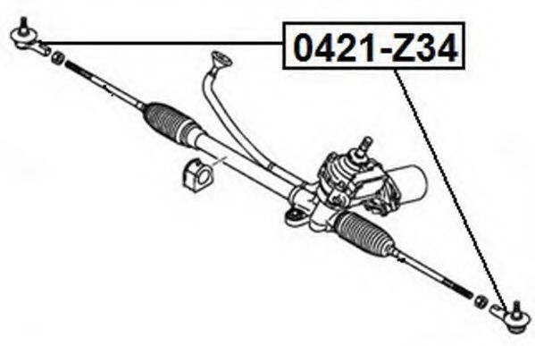 Наконечник поперечной рулевой тяги ASVA 0421-Z34