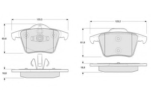 Комплект тормозных колодок, дисковый тормоз METZGER 104400