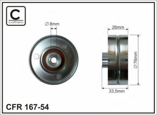 Паразитный / ведущий ролик, поликлиновой ремень CAFFARO 167-54