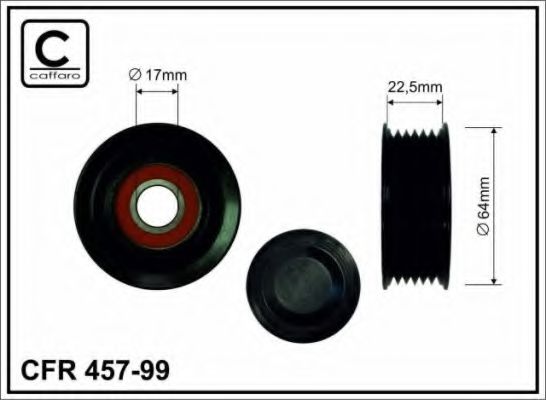 Паразитный / ведущий ролик, поликлиновой ремень CAFFARO 457-99