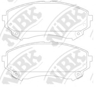 Комплект тормозных колодок, дисковый тормоз NiBK PN51008