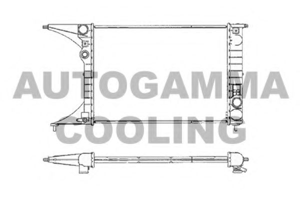 Радиатор, охлаждение двигателя AUTOGAMMA 102248