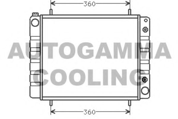 Радиатор, охлаждение двигателя AUTOGAMMA 102290