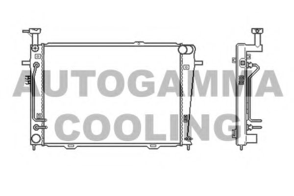 Радиатор, охлаждение двигателя AUTOGAMMA 104009