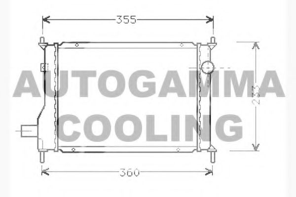 Радиатор, охлаждение двигателя AUTOGAMMA 104532