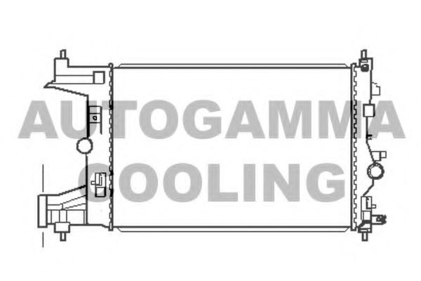 Радиатор, охлаждение двигателя AUTOGAMMA 105446