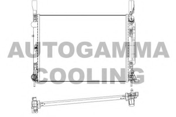 Радиатор, охлаждение двигателя AUTOGAMMA 105672