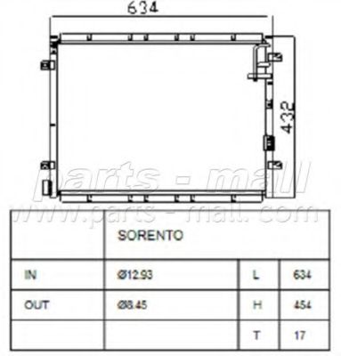 Конденсатор, кондиционер PARTS-MALL PXNCB-038