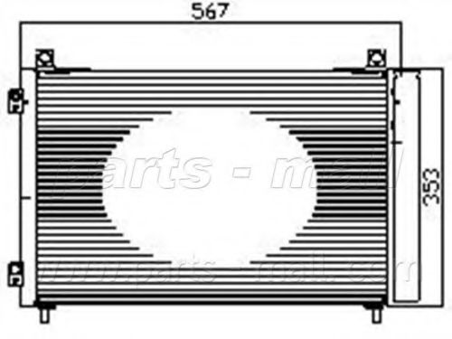 Конденсатор, кондиционер PARTS-MALL PXNCX-048L
