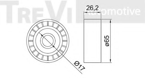 Паразитный / ведущий ролик, поликлиновой ремень TREVI AUTOMOTIVE TA1610