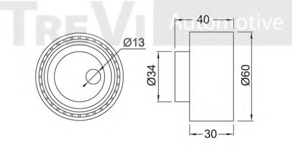 Натяжной ролик, ремень ГРМ BERTOLOTTI 57306