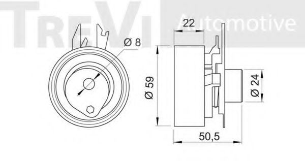 Натяжной ролик, ремень ГРМ BERTOLOTTI 57222