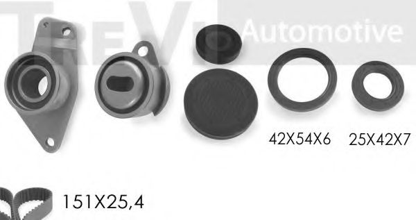 Комплект ремня ГРМ TREVI AUTOMOTIVE KD1017S