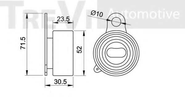 Натяжной ролик, ремень ГРМ BERTOLOTTI 57210