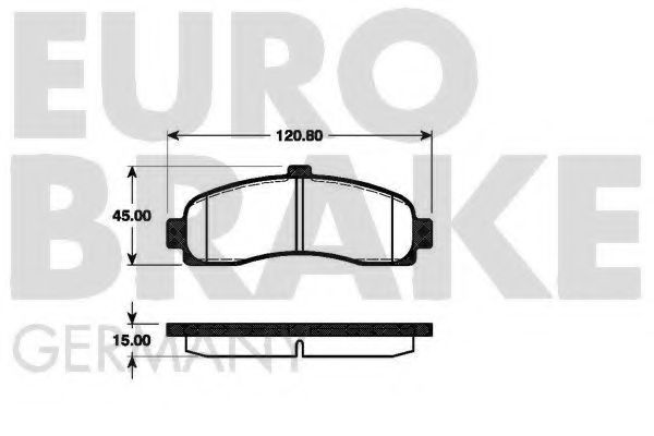 Комплект тормозных колодок, дисковый тормоз EUROBRAKE 5502222239