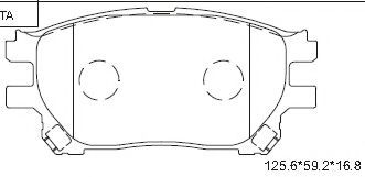 Комплект тормозных колодок, дисковый тормоз ASIMCO KD2766