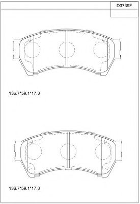 Комплект тормозных колодок, дисковый тормоз FMSI-VERBAND D11648277