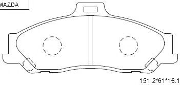 Комплект тормозных колодок, дисковый тормоз ASIMCO KD3750